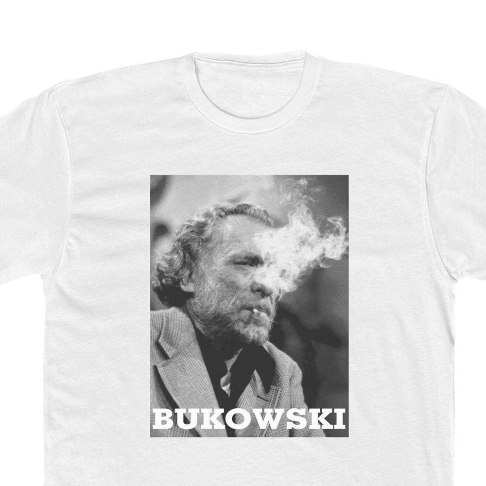 Charles Bukowski Tshirt  smoking poet bukowski Tee Unisex T-Shirt XXL