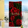 Rose Customize Your Name Beach Towel Soft Durable Quick-Dry Suitable for Sports Travel Swimming Yoga Bathroom Beach And Pool