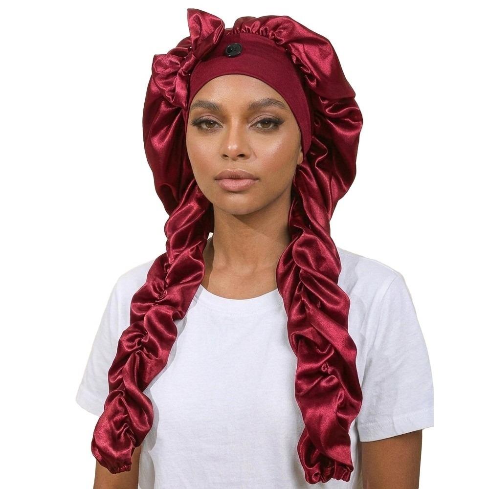 Nastri Ricciolanti Lunghi Cuffia da Notte Design Antiscivolo Cuffia Arricciacapelli Senza Scivolamento Cuffia Raso Senza Scivolamento Per Treccine