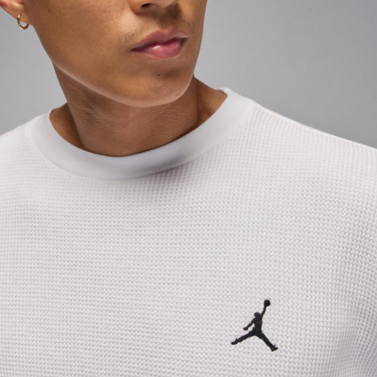 Jordan Flight Logo Round Neck Pullover Waffle Long Sleeve T-Shirt Men Tops IM6256100