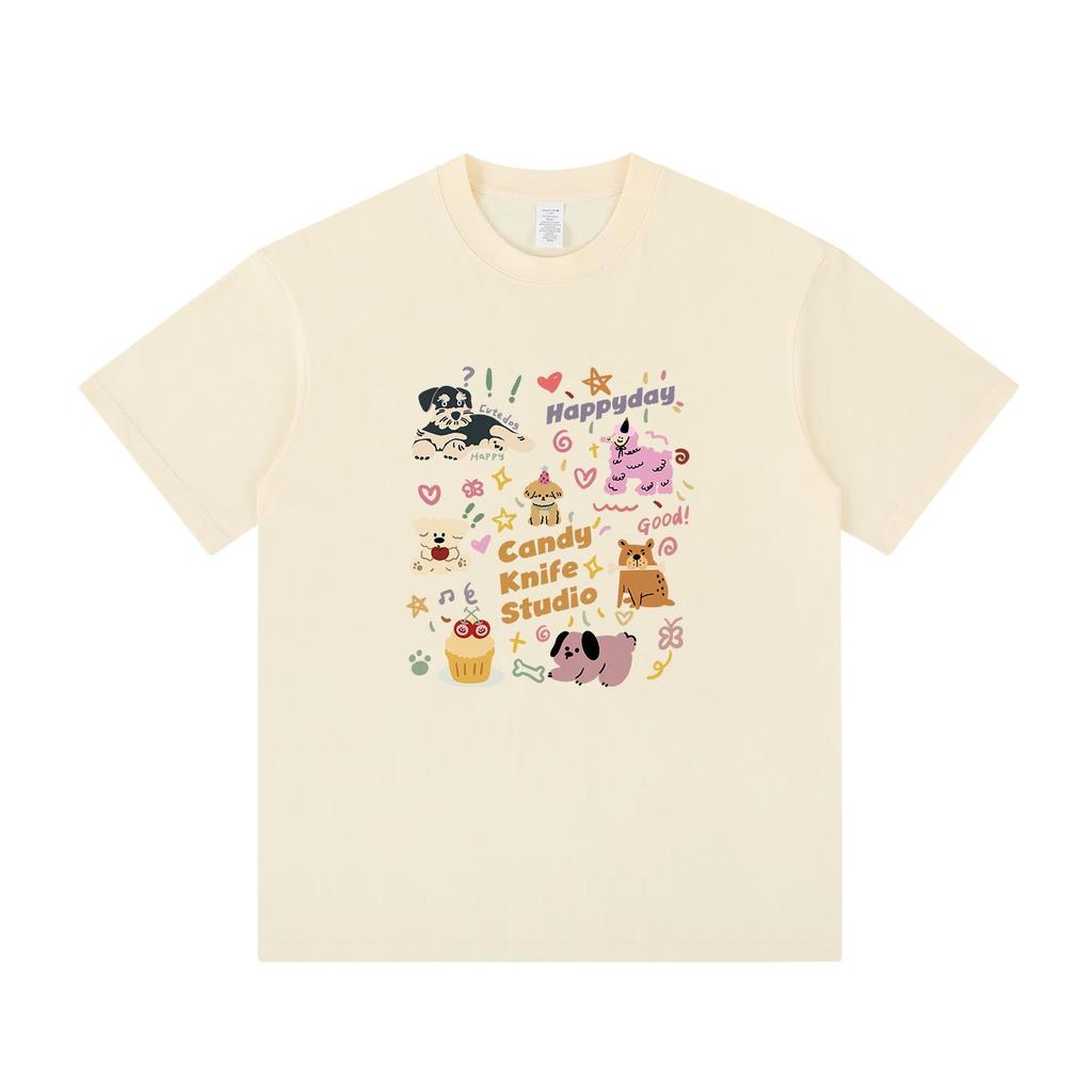 Trendy High-End Slimming Couple T-Shirt - Short Sleeve, Age-Reducing Design