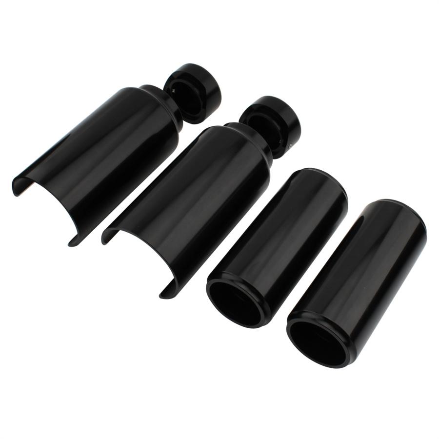 6ks Černé kryty prachovek vidlic Sada krytek trubek Pro Softail Breakout FXBR FXBRS 18-21