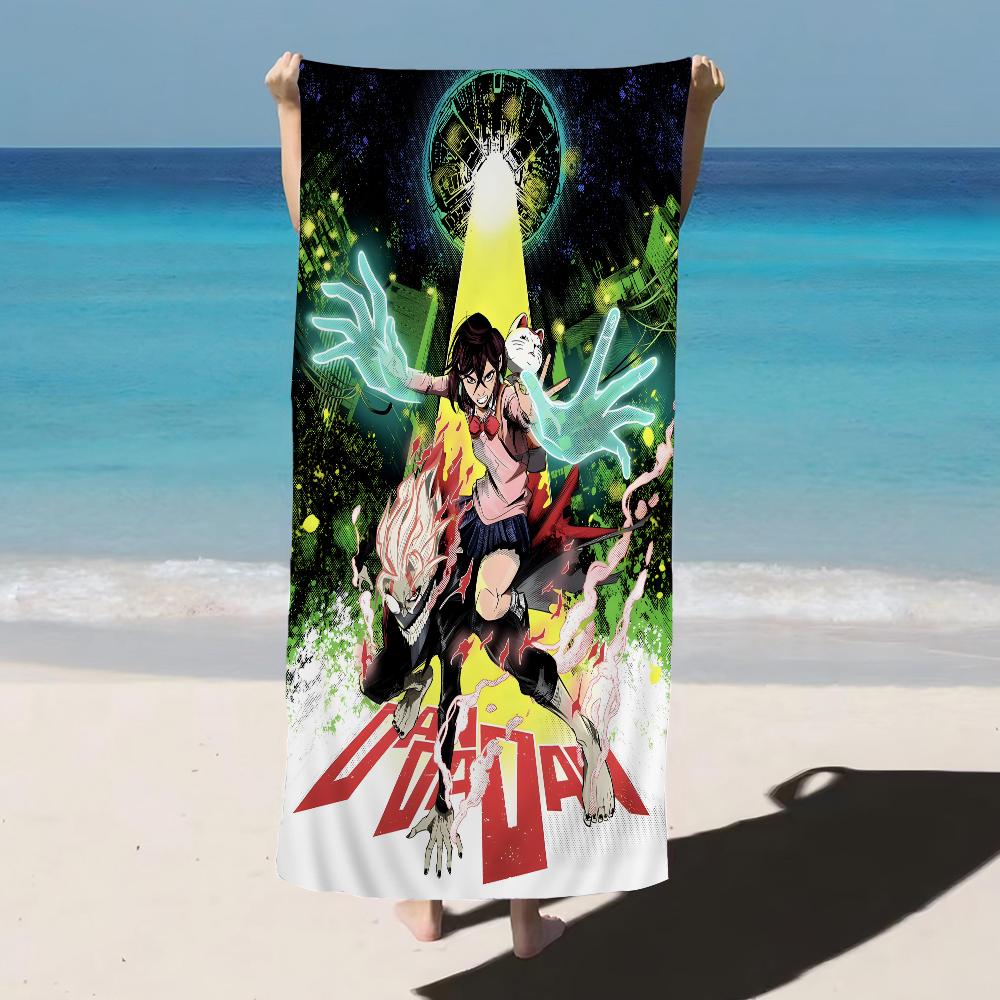 Classic Anime D-Dandadan Beach Towels Shower Towel Sauna Travel Spa Microfiber Quick Dry Gym Accessories Cute Room Decor