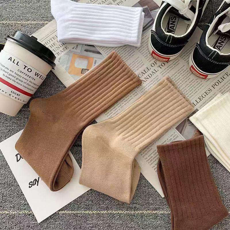 Einfarbige knöchelhohe Herbst/Winter Vielseitige Lange Sportsocken Für Paare