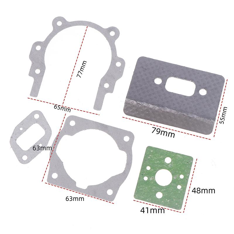 5Pcs/Set 40-5 Carburetor Box Intake Pipe Muffler Engine Gasket Set Gasoline Grass Trimmer Brush Cutter Diy Accessories