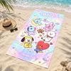 BT21 Microfiber Beach Towel Quick Dry Sand Free Lightweight Beach Towels for Travel Swimming Camping