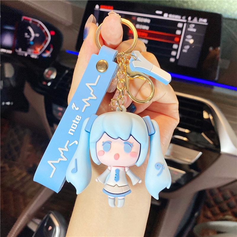 Hatsune Miku Anime Figur Puppe Autoschlüsselanhänger - Niedliches Mädchen Schlüsselanhänger Anhänger Paar Passende Tasche Schlüsselanhänger Geburtstagsgeschenk