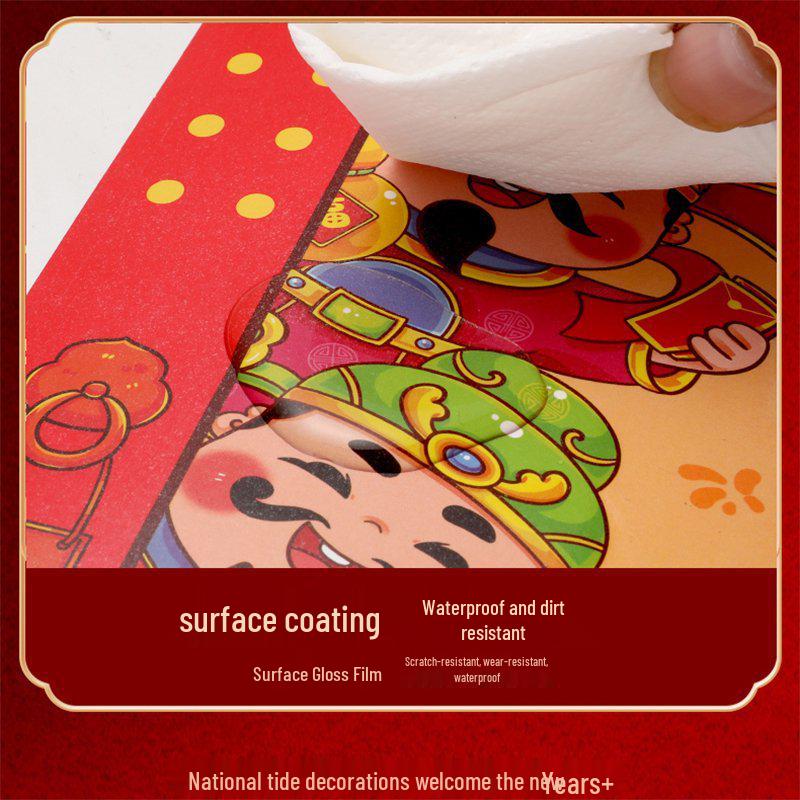 2026 Year of the Horse Couplets for Home Entrance: God of Wealth Arrives - Festive Door Decoration for a Prosperous Spring Festival