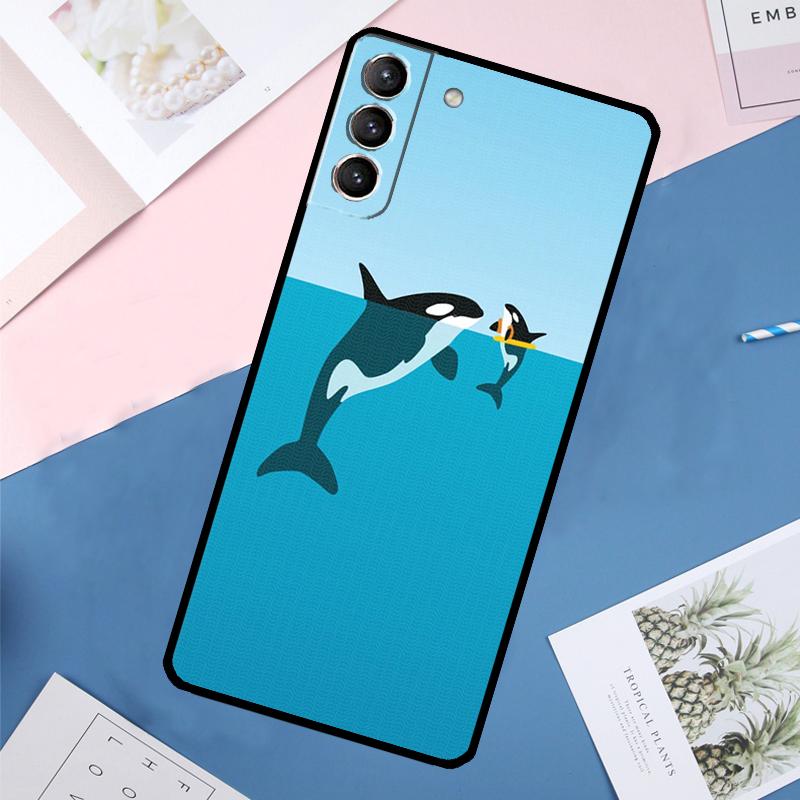 Walhai Fische Hülle Für Samsung Galaxy S24 Ultra S20 S21 S22 S23 S25 Ultra S9 S10 Plus S25 FE Rückseite