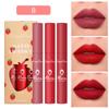 3 Strawberry Suit Velvet Matte Lip Gloss Lipstick Lip Gloss Female Non-stick Cup Cute Suit