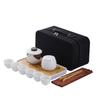 Ceramic creative hand-held pot portable outdoor camping travel tea set business gift set can be done