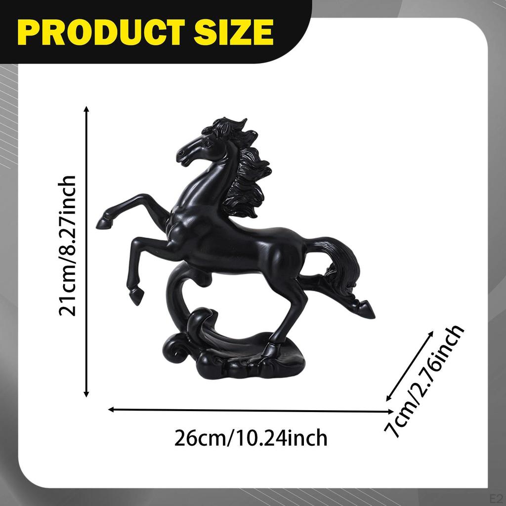 Horse Statue Decorative Animal Sculpture Desktop Figurine for Home Entryway TV Cabinet Office Dining