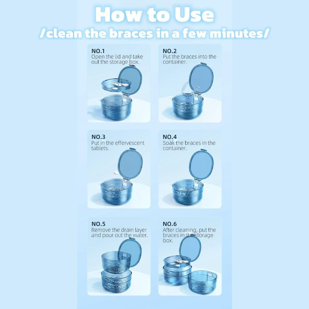 Transparent Dental Braces Box Waterproof Denture Storage Case  Orthodontic Retainer