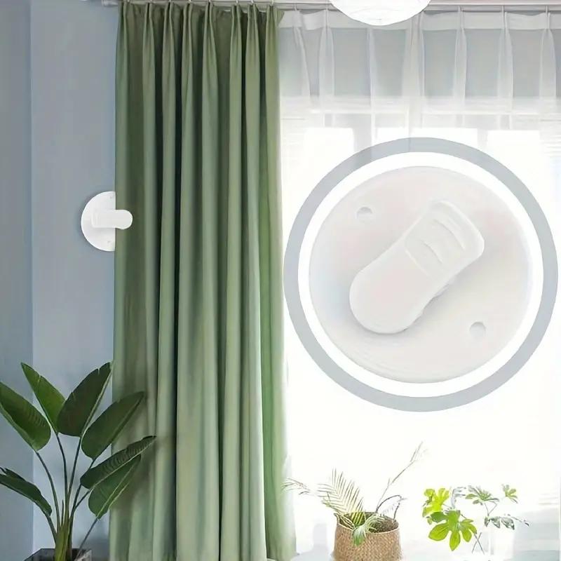 Agrafe pentru perdea de duș 1/2 buc. Clipuri autoadezive pentru perdea de duș, rezistente la vânt, cataramă pentru perdea de toaletă, inele pentru perdea