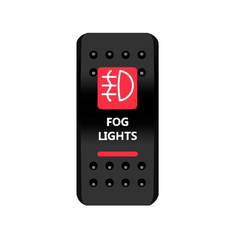 BANDC Boat Rocker Switch Cover (No Switch) Red Marine Dash Cap Labels for RV Heater Carling Switch Car Jeep Wrangler Accessories