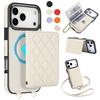 For iPhone 18 Pro Max 17 Air 17E 16E 16 Plus 15 14 13 12 11 Magnetic Leather Wallet Card Phone Case Crossbody Lanyard Flip Cover