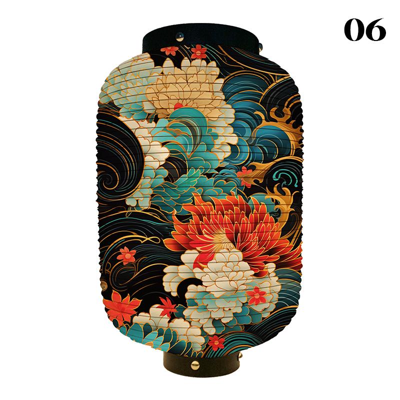 Luxury New Japanese Lanterns Classic Japan Wave Printed Pub Restaurant Hotel Decoration Festival New Year Party Hangings Lantern