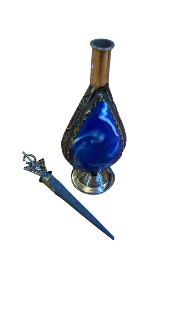 Blue Decor Applicator: "Elegant Blue – Handmade Moroccan Khol with Colored Applicator"