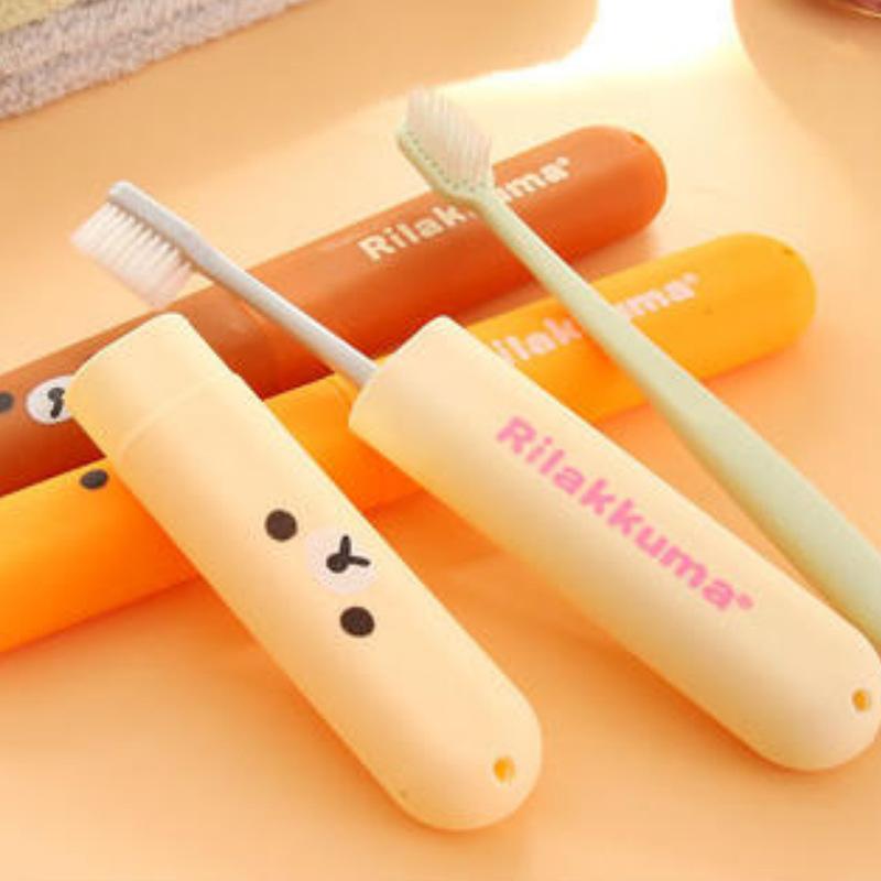 Travel Portable Toothbrush Box Toothbrush Storage Box Cute Cartoon Easy Bear Toothbrush Cover Toilet Toothbridge Box
