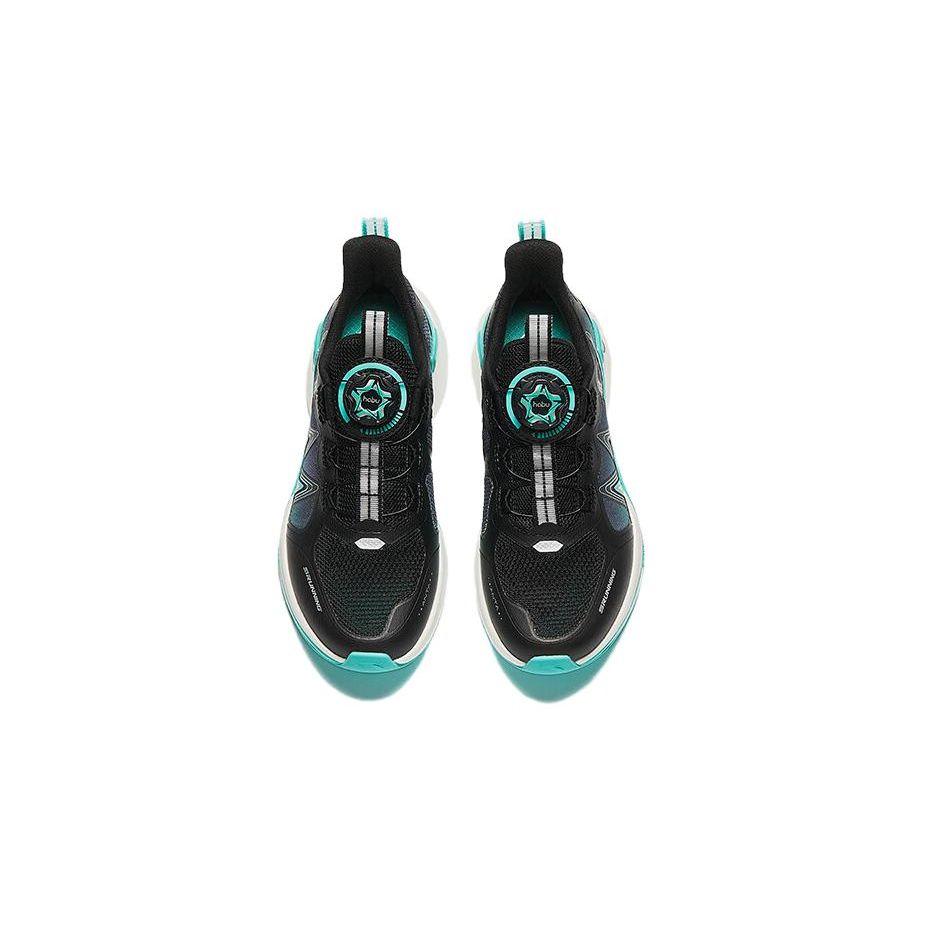 Anta Kinder Wind Chaser 6.0 Rutschfest Stoßdämpfend Abriebfest Atmungsaktiv Rückfedernd Niedrig geschnitten Laufschuhe Kinder Laufschuhe Schwarz Grün 312425517-2