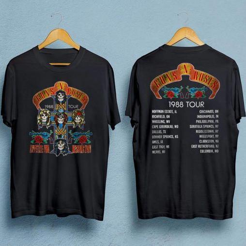 GNR 1988 Тур Appetite For Destruction Футболка Унисекс Футболка XL