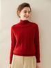 Women's Cashmere Cable Knit Sweater, Half-High Neck, Thick, Slimming, Loose Fit, Warm Base Layer for Autumn and Winter.