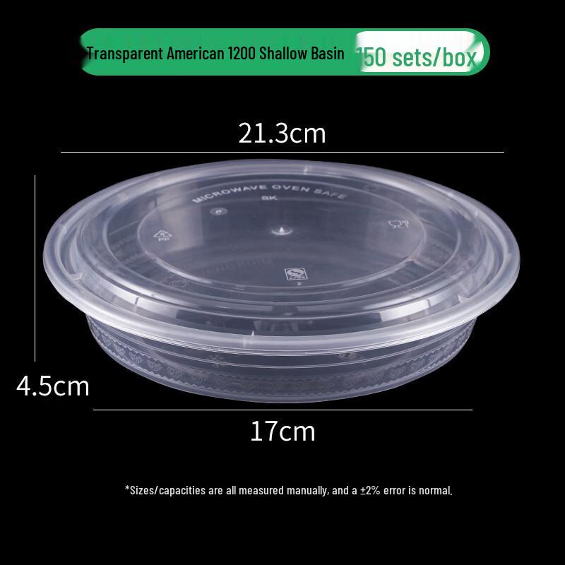 Handon Disposable Round Food Container with Lid