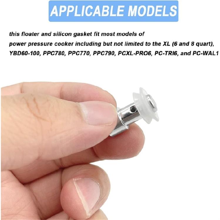 Durables Clear Silicone Gasket Floats and Sealing Set for Pressure Cooker