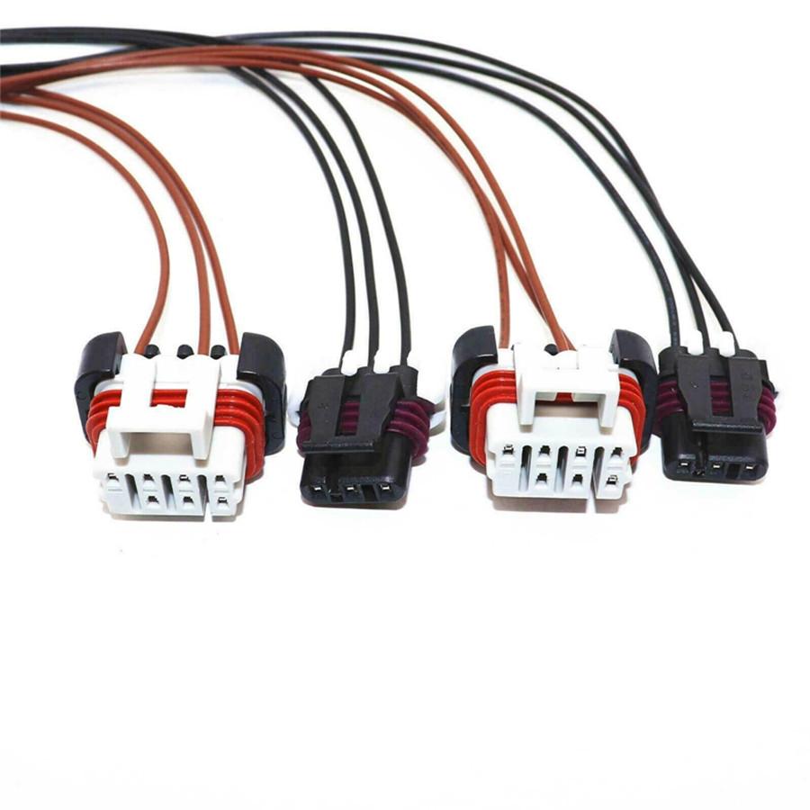2 Set Headlight & Turn Signal Wiring Connector Harness For Freightliner Columbia