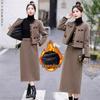 Women's High-End Autumn/Winter 2025 Fashion Wool Short Jacket & Mid-Length Skirt Set