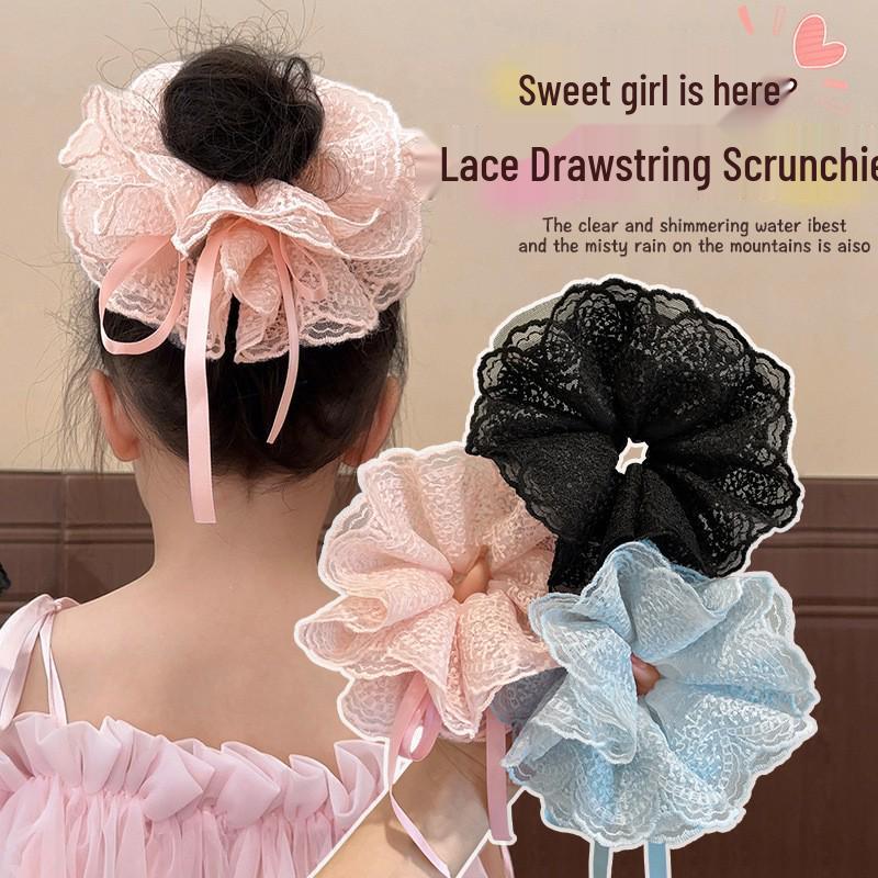 Fairy Girl Lace Scrunchie Adjustable Headband Hair Tie