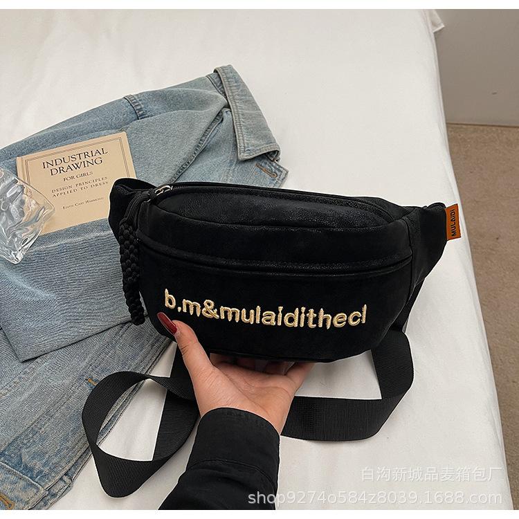 

Casual fashion small bag women s 2025 summer new trend simple messenger bag sports fashion breast bag fanny pack women чёрный