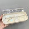 Transparent Bow Glasses Case Cute Travel Portable Storage Box For Women Sunglasses Eyeglasses Glasses Box