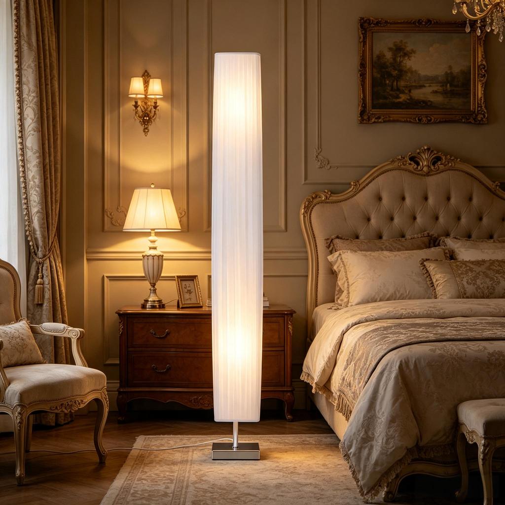 Hübsche freistehende Säulenlampe, Designer-Schlafzimmer-Stehleuchte, Wohnzimmer-Stehleuchte mit schlankem Design (Nur 1 Stück Stehleuchte, Leuchtmittel nicht enthalten)