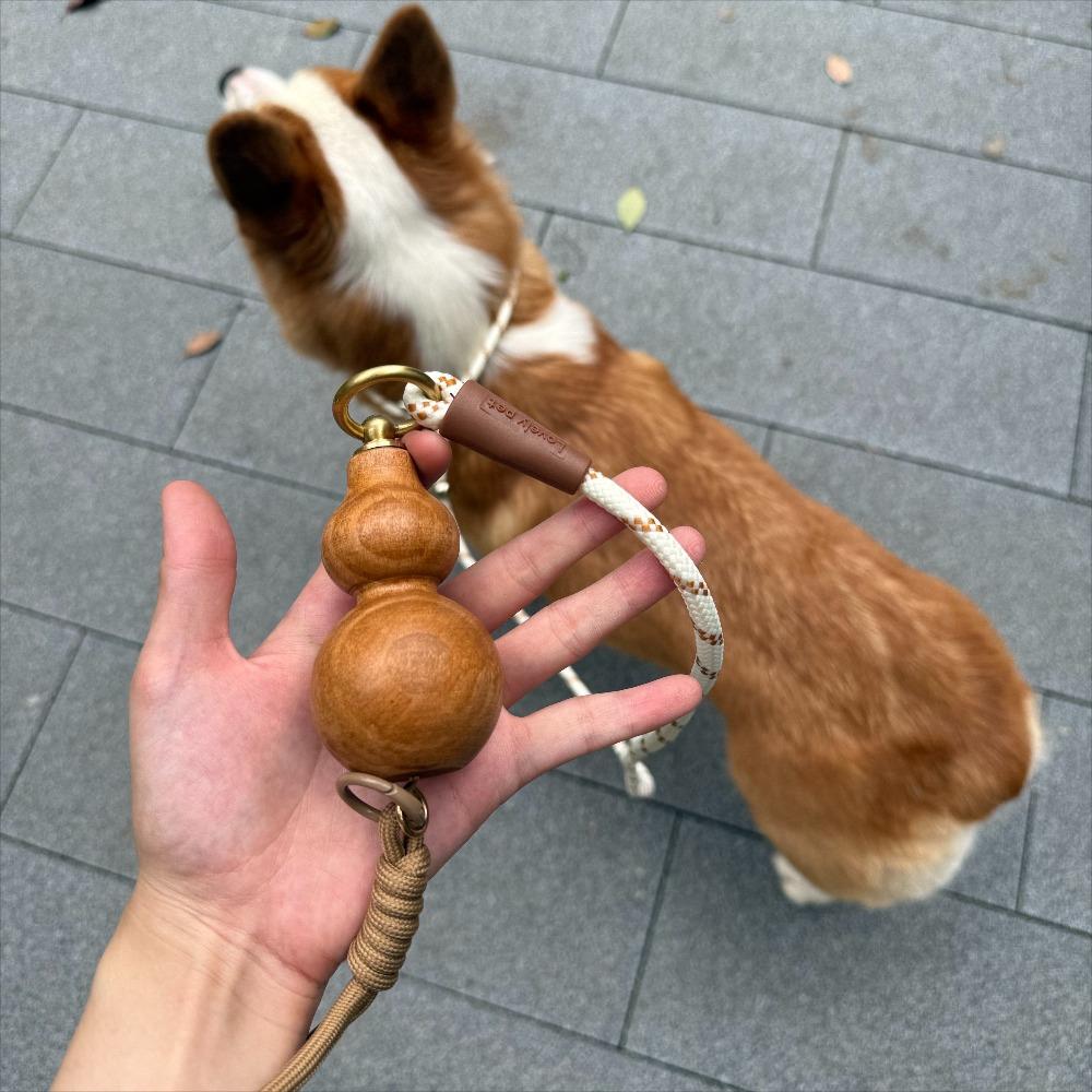 Gourd Handle Dog Leash 1.5m/1.8m Portable Anti-Slip Dog Training P-Cord Rope Explosion-Proof for Small/Medium Dogs Pet Products