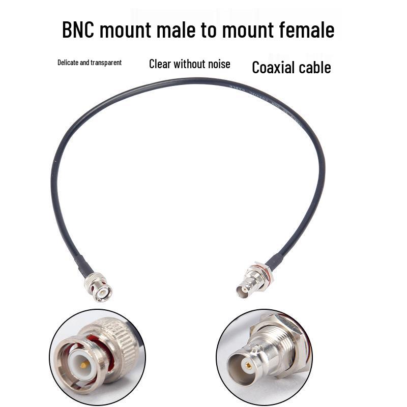 TNC Male To BNC Male Adapter Cable: 50 Ohm Microphone Antenna Extension