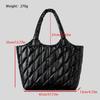 Women's Large Capacity Quilted Nylon Tote Bag for Autumn and Winter