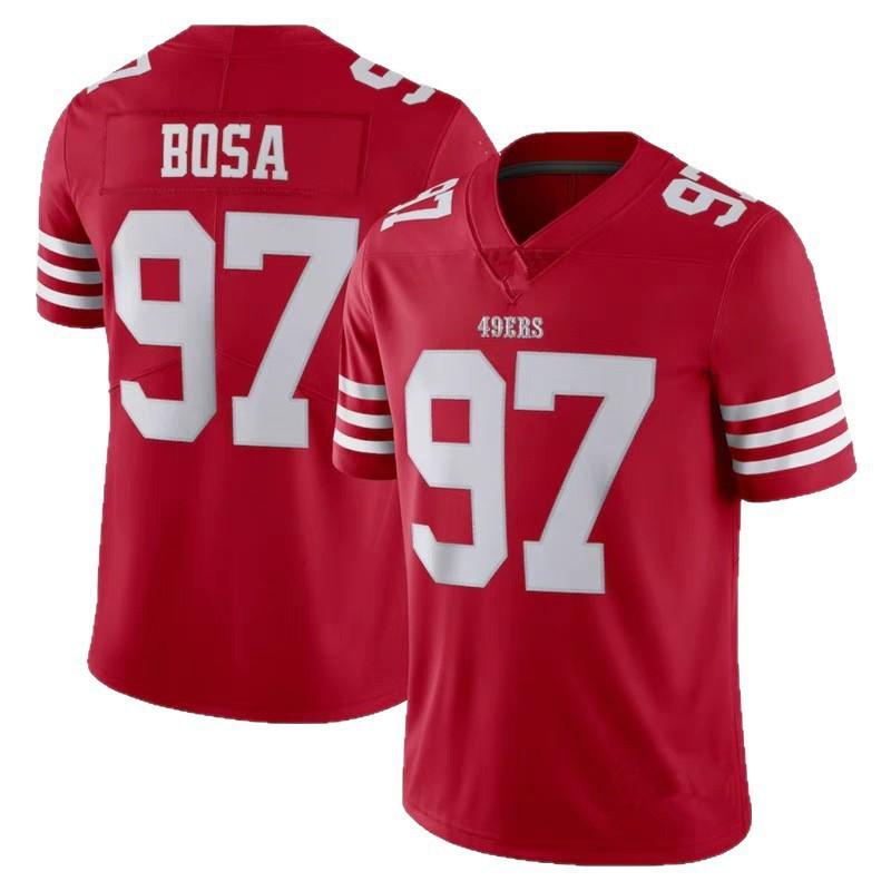 San Francisco 49ers NFL Football Jersey Bosa 97 Deebo Samuel 19 Second Generation Embroidered Retro Style