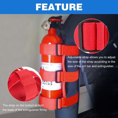 Pasek mocujący gaśnicę, regulowany, Oxford Cloth, samochodowy pałąk przeciwkapotażowy, uchwyt na gaśnicę do Jeep Wrangler TJ JK JL 1997-2024