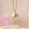 316L Stainless Steel Chain Zircon Clover Pendant Necklace for Women Luxury Colored Crystal Neck Female Wedding Jewelry Gift