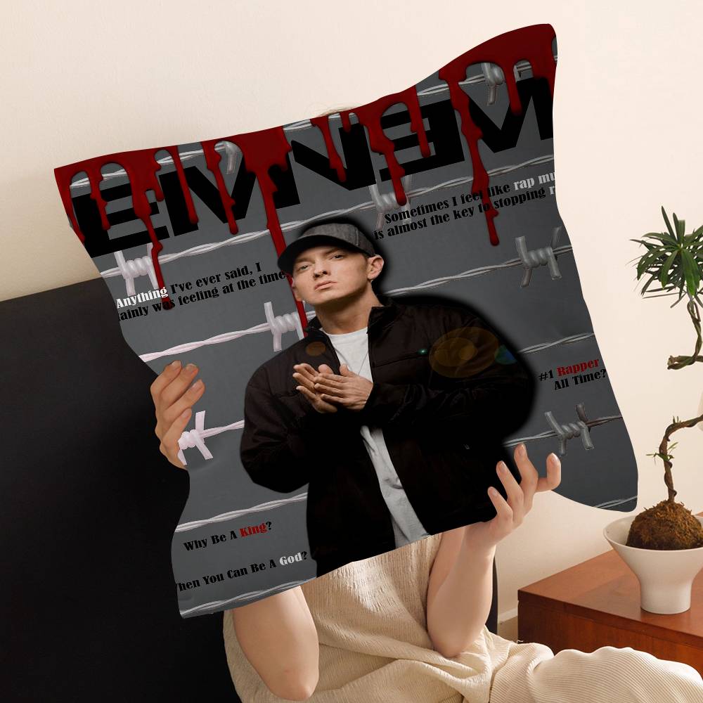 Rapper Singer E-Eminem Pillow Cushion Cover Pillowcase Living Room Sofa Home Decor Customized