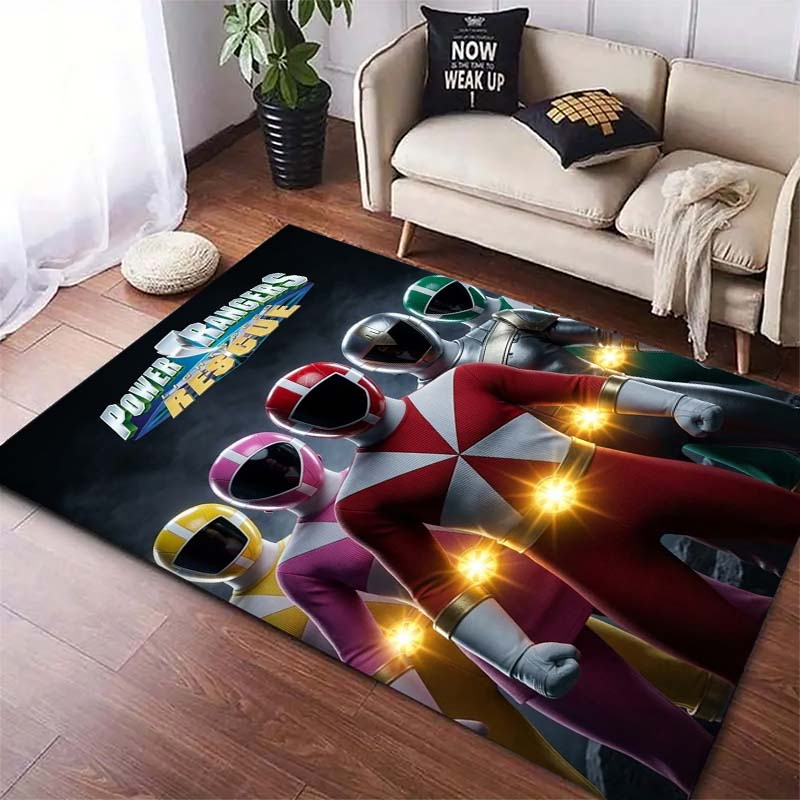 Bedroom, living room, office swivel chair rug, Super Sentai print, home bedroom bedside bathroom mat, housewarming gift.