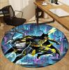 Batman Pattern Round Rug, Indoor/Outdoor Mat, for Picnic, Gameroom, Bedroom, Office, Living Room, Home Decor Carpet, Birthday Gift