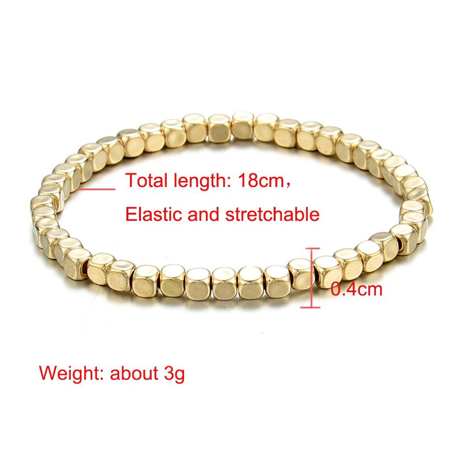ZAKOL New Trendy Block CCB Beads Bracelet Bangles Punk Hip Hop Fashion Women Men Bracelets Party Accessories