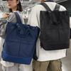 Large Capacity, Lightweight, 2-Way Tote Backpack with Shoe Storage, Made of Nylon, Handbag, Perfect for Commuting to Work or School, Stylish, Simple,