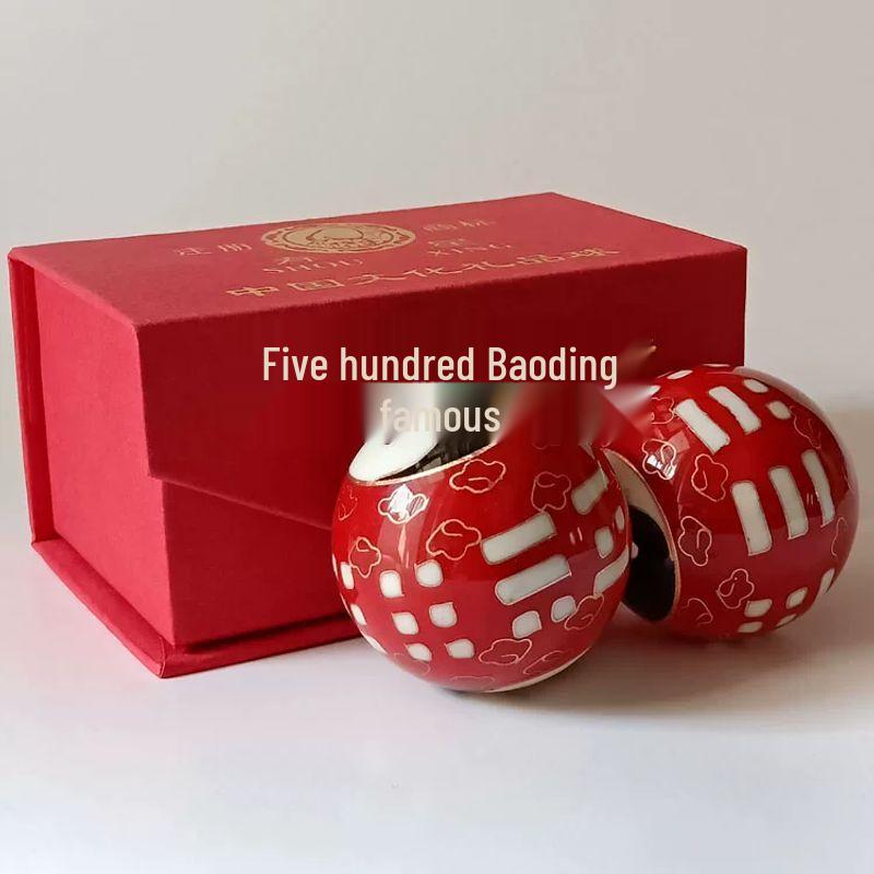 Qiuqiao Blue Dragon Phoenix Wood Baoding Health Balls