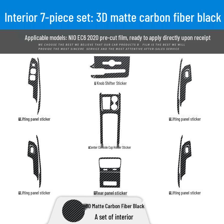 Compatible Nio ES8 (18-20) Carbon Fiber Gear Stickers for ES6/EC6 - Free Replacement If Damaged