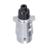 7pin Electric Trailer Plug Truck Interface RV Power Cord Socket Waterproof 12VDC Silver for European Cars