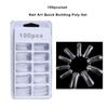 100pcs Quick Building Mold Tips Poly Nails Gel Fingers Extension Forms Nail Art UV Builder Acrylic False Fake Nail Tools