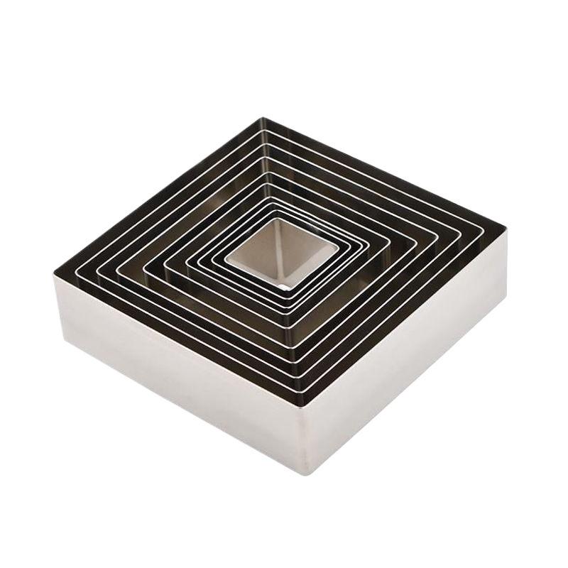Stainless Steel Square Cake & Mousse Ring, 5cm High, DIY Tiramisu Mold